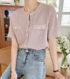 半袖ボタン付きTシャツ