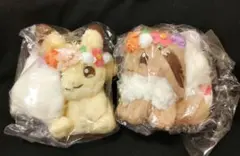 ポケモンセンター　2018年イースター ぬいぐるみ ピカチュウ & イーブイ 花冠をつけてもらったピカチュウとイーブイのイースターのグッズが