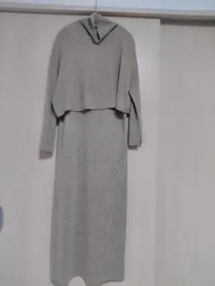 ニットワンピース 長袖 ロング