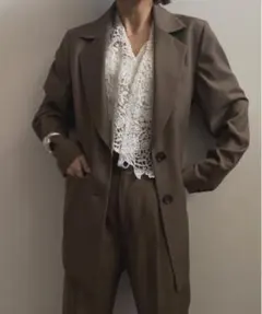 WAIST TUCK TAILOR ジャケット ネイビー ストライプ 完売品！ - メルカリ