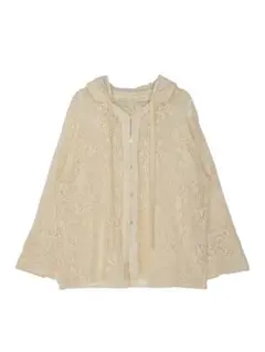 2WAY MESH DAMASK EMBROIDERY HOOD BLOUSEのサムネイル