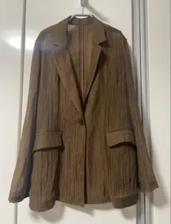 Ray BEAMS シアー 1ボタン シングル ジャケットブラウンのサムネイル