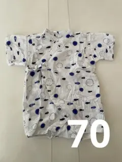 魚柄 ベビー甚平 サイズ70 綿100%