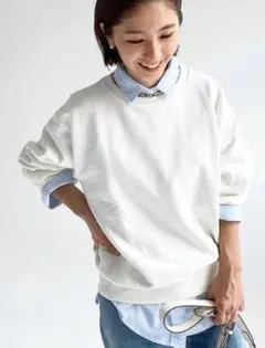 今期 Plage  minimalスウェット ホワイト plage（プラージュ）の「minimal スウェット◇（スウェット）」 - WEAR