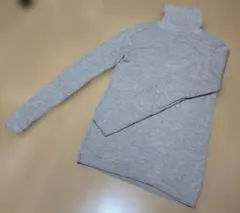 【無印良品】チクチクしないタートルネックニット　M ベージュ