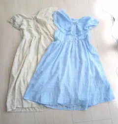 専用*branshes ワンピース 　150cm 姉妹　ブランシェス　ベージュのサムネイル
