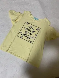 Lindsay リンジィ オフショルダーTシャツ イエロー160のサムネイル