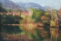 油絵 F8「冬磐梯」絵画 油彩画 風景画 アート 磐梯山 - メルカリ