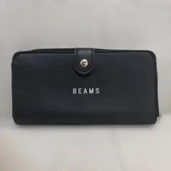 【新品　未使用】BEAMS 長財布 ラウンドファスナー ブラックのサムネイル