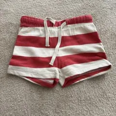 赤と白ストライプパンツとグレーワニ柄パンツセット