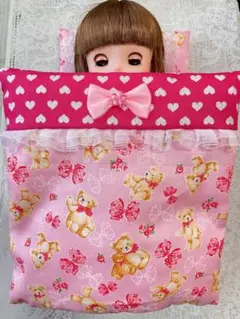 メルちゃん ソランちゃん ネネちゃん 布団 セット くま ピンク ①