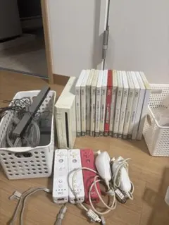 Wii本体とゲームソフト、コントローラーセット