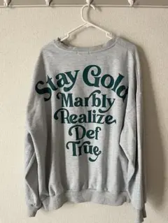 Stay Gold プリント スウェット グレー