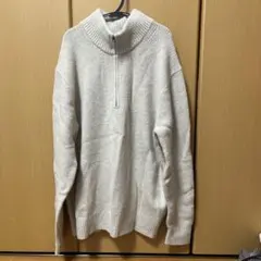 UNIQLO スフレヤーンハーフジップセーター　ベージュ
