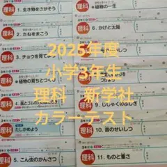 2025年度小学3年生 理科 新学社 　カラーテスト　1年分のサムネイル