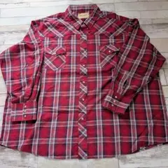 ヴィンテージ Wrangler ウエスタンシャツ 赤チェック ビッグサイズ