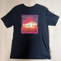 NIKE AIR ナイキ Tシャツ ブラック Lサイズ イルカ 夕日のサムネイル
