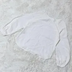 【c3627】GU シャツ　ホワイト 長袖 薄手