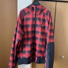 55 Diesel 赤黒 チェック柄 ナイロンジャケット