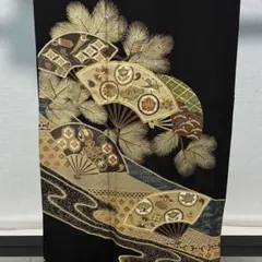 D859 黒留袖 鳥 金駒刺繍 花模様 流水 正絹 着物 袷 極美品 - メルカリ