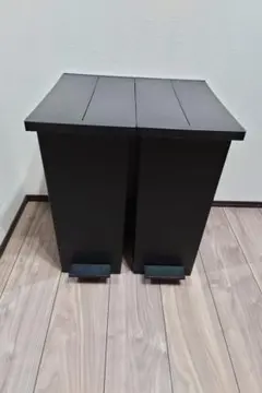 ケユカ KEYUCA 両開き ダストボックス 27L 2個セット ブラックのサムネイル