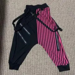 ACDC RAG サルエルパンツ 黒/ピンクのサムネイル