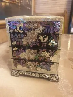 漆器 重箱 四段 蒔絵 螺鈿 懐石道具 替え蓋付き - メルカリ