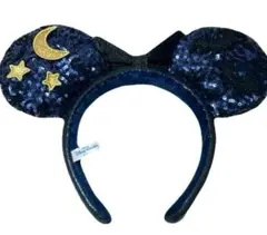 【美品】ディズニー ハロウィン2023 ミニー カチューシャ ネイビー 紺 星