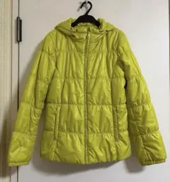 ユニクロ WOMEN 中綿ジャケット フード付き Lサイズ／ライトグリーン
