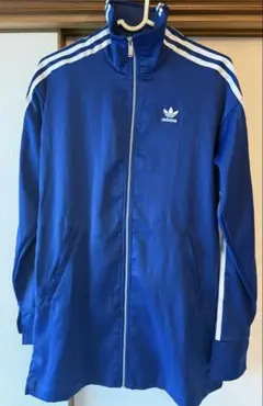 美品　adidas ジャージ　トラックスーツ　上下セット ブルー/青白　Sサイズ