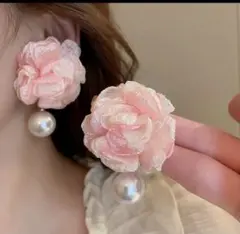 フラワー ピアス ピンクブルー2種セット