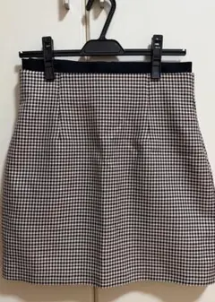 3/20午前まで！ZARA チェック ミニスカート Mサイズ