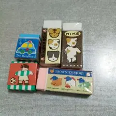 サンリオ　消しゴムセット 5個入り　昭和