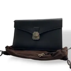 dunhill ダンヒル レザー セカンドバッグ クラッチバッグ ブラック 黒
