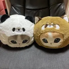 モフサンド プレミアムドームクッション レッサーパンダにゃん＆パンダ 