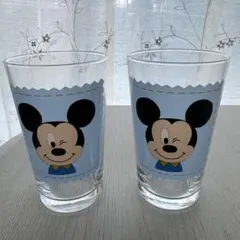 【新品 未使用】 ミッキーマウス グラス 2点セット