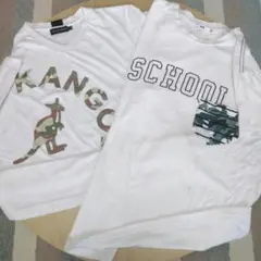 160cm　ブルークロス　ワスク　白Tシャツ　2枚セットのサムネイル
