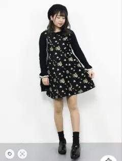 dazzlin ダズリン 花柄 ミニ ワンピース ジャガード