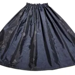 606 ⿻本場大島紬リメイクロングスカート　着物リメイクロングスカート