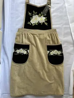 ホットマン HOTMAN エプロン タグ付未使用 ベージュと黒