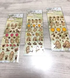 WINNIE THE POOHシール　 3シート