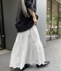 スピックアンドスパン エンブロイダリーレーススカート spick&span 38 追加》エンブロイダリーレーススカート（ロング・マキシ丈