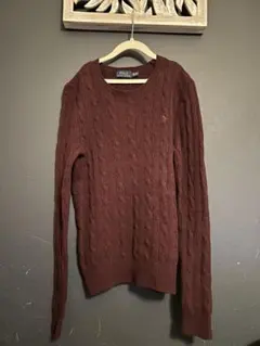PoloRalphLaurenラルフ◆ケーブル編セーター◆ニット◆カシミヤ◆羊毛