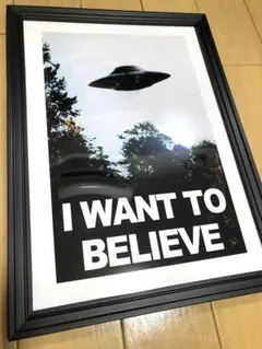 送料込み）「I WANT TO BELIEVE」ポスター　X-ファイル