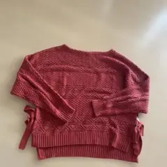 nano・universe 赤い長袖春ニット⭐︎サイズF