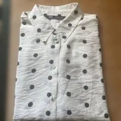 ZARA ドット柄シャツ USA Sサイズ 美品