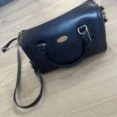 COACH ネイビー レザー バッグ