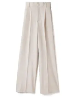 GRL センタープレスワイドタックロングパンツ［gm615］