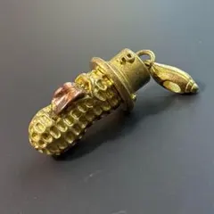 クレイジーピーナッツ 真鍮 キーホルダー チャーム アンティーク小物