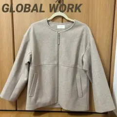 【週末限定値下げ】GLOBAL WORK ノーカラーコート ベージュ M